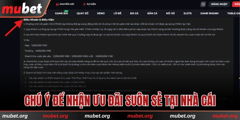 Chú ý cần thiết để nhận ưu đãi suôn sẻ tại nhà cái