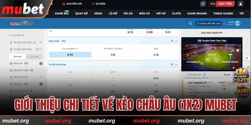 Giới thiệu chi tiết về kèo châu Âu (1x2) MUBET