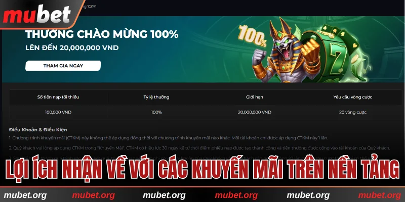 Lợi ích nhận về khi đăng ký các khuyến mãi trên nền tảng