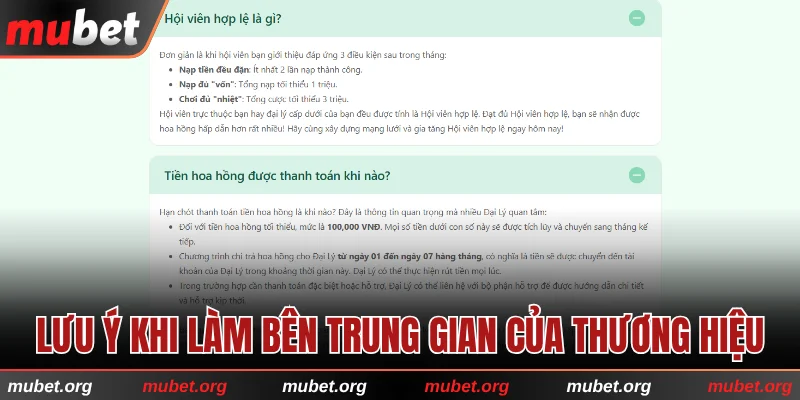 Lưu ý khi làm bên trung gian của thương hiệu