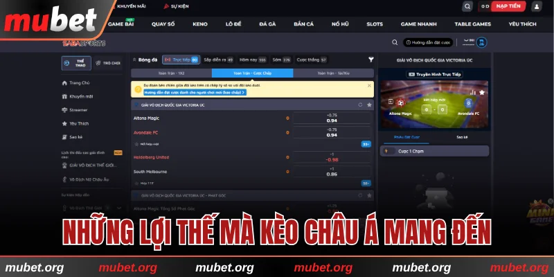 Những lợi thế mà kèo châu Á mang đến