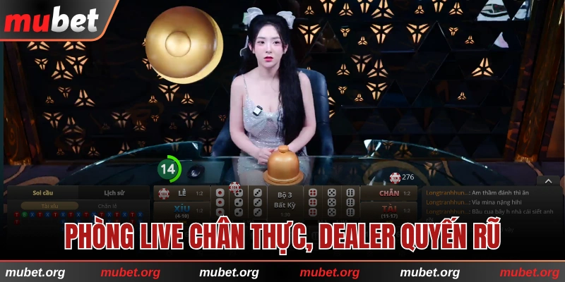 Phòng live chân thực, dàn dealer quyến rũ