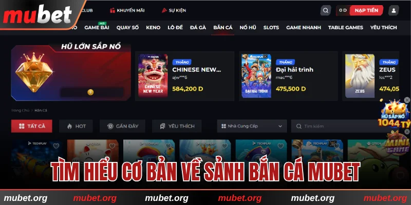 Tìm hiểu cơ bản về sảnh bắn cá MUBET