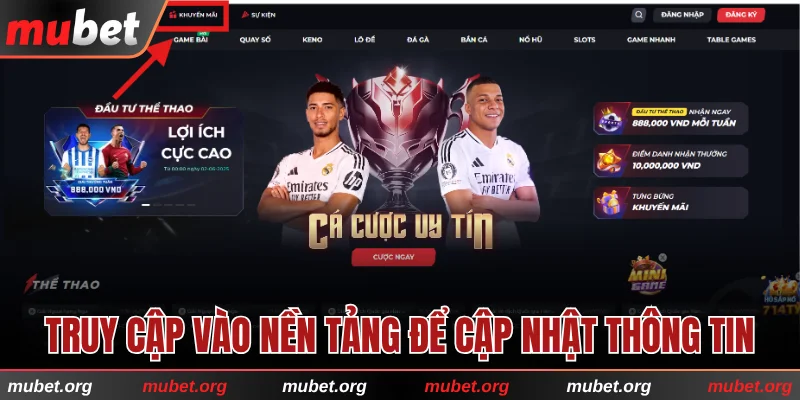 Truy cập an toàn vào nền tảng để cập nhật thông tin